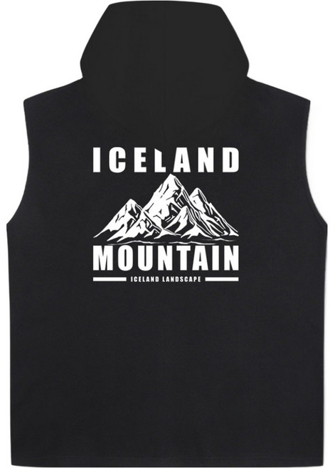 일루소 남성용 WD 특양면 오버핏 민소매 아이슬란드 후드 티셔츠