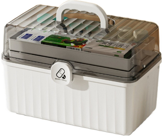 새봄리빙 3단 특대형 구급상자 화이트, 1개