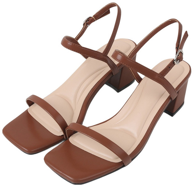 슈펜 여성용 베이직 투 스트랩 샌들 5cm HPWWNFS401