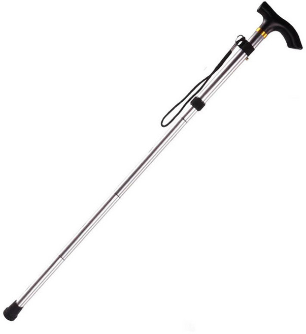 아웃도어 폴딩 스틱 휴대용 지팡이, 상품5 실버, 1개