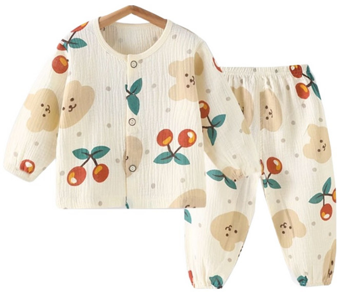 아동용 부들부들 거즈면 실내복 상하세트