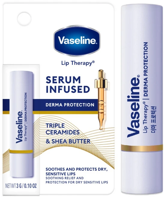 바세린 립 테라피 더마 프로텍션 립밤, 무색, 3g, 1개 - 쿠팡