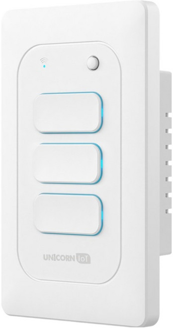 유니콘아이오티 WIFI방식 무선원격제어 스마트 벽스위치 3구 TS-SW, 1개