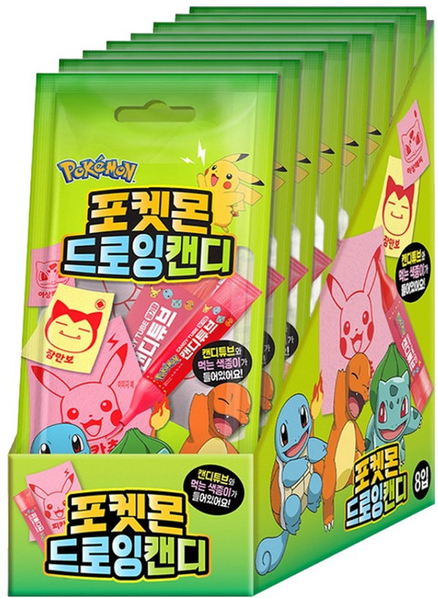 포켓몬 드로잉 캔디, 18.5g, 8개