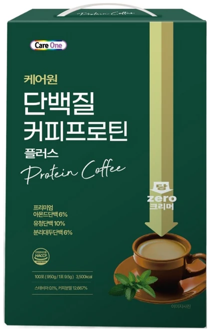 케어원 단백질 커피 프로틴 플러스, 9.5g, 1개, 100개입 - 쿠팡