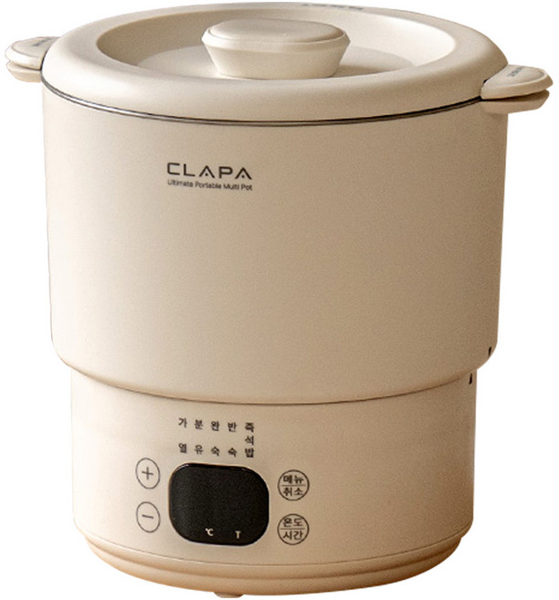 클래파 접이식 휴대용 미니 온도조절 커피포트, CEK-S220(아이보리)