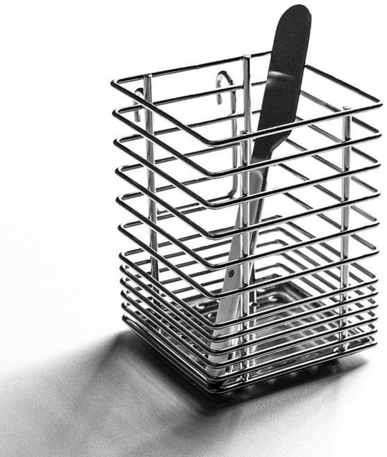 JVR 올 스테인리스 세로형 수저 바스켓 S, 실버그레이, 1개