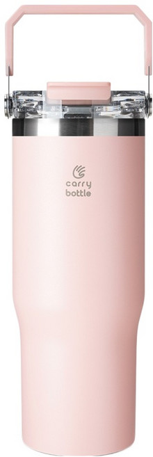 캐리보틀 듀얼플로우 탑핸들 텀블러, 핑크, 950ml, 1개