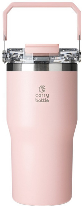 캐리보틀 듀얼플로우 탑핸들 텀블러, 핑크, 630ml, 1개