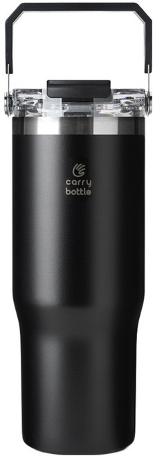 캐리보틀 듀얼플로우 탑핸들 텀블러, 블랙, 950ml, 1개