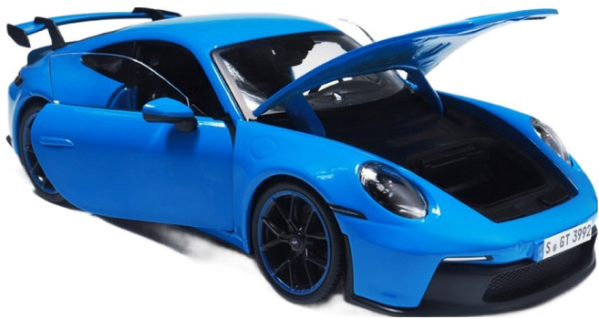 마이스토 1:18 2022 포르쉐 911 프리미엄 에디션 다이캐스트 GT3, 블루, 1개
