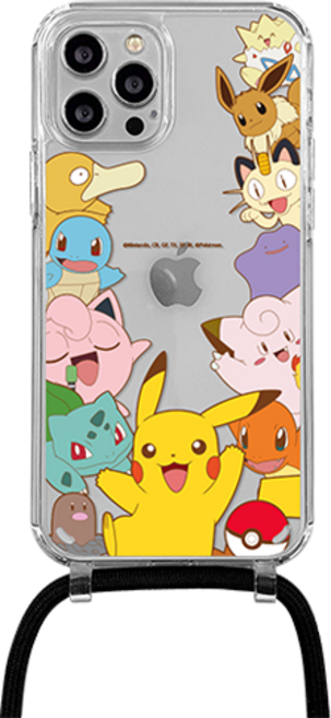 포켓몬스터 패턴 목걸이 스트랩 휴대폰 케이스