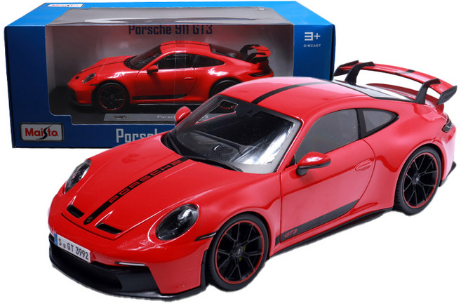 Maisto 1：18 保時捷 911 GT3 高級版 壓鑄模型, 紅色, 1個