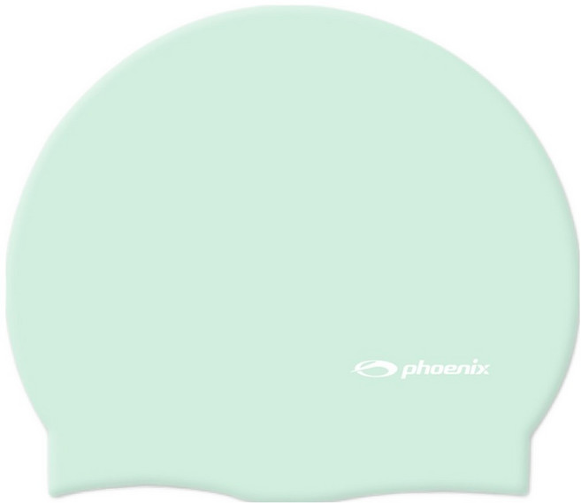 피닉스 실리콘 로고 솔리드형 수영모 PCS-02, 민트, 1개