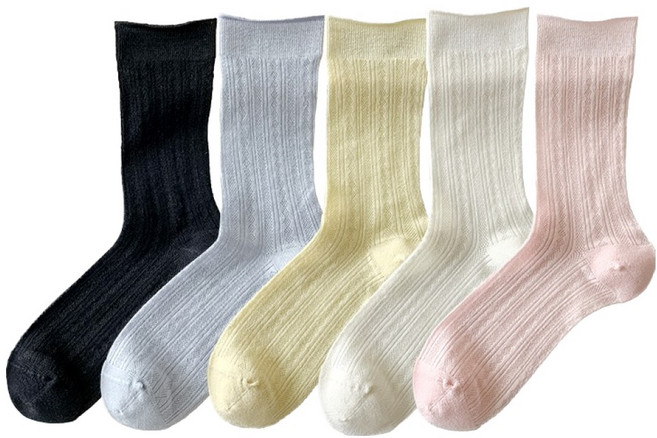 주니데이 주니어 양말 파스텔 아일렛 5족 세트