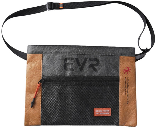 EVR 스포츠 생활방수 자전거 러닝 등산 크로스백 EVR-013, 오렌지, 1개