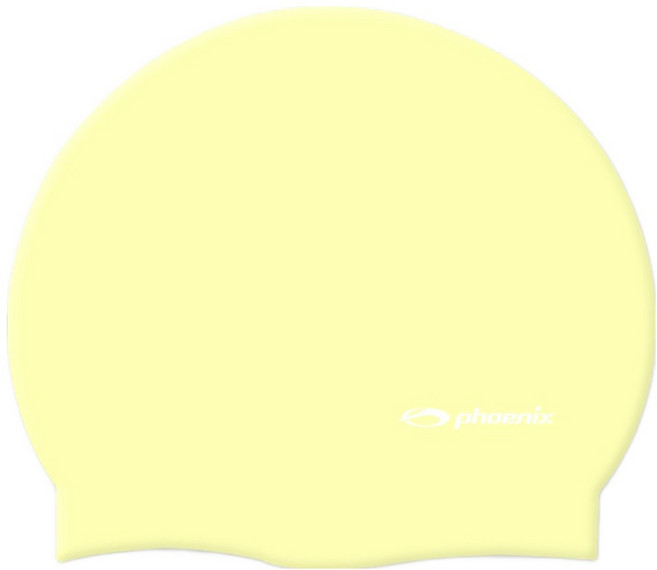 피닉스 실리콘 로고 솔리드형 수영모 PCS-02, 레몬, 1개