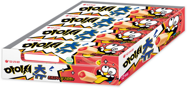 오리온 아이셔츄 쥬시자두 & 요구르트 츄잉캔디, 12개, 48g