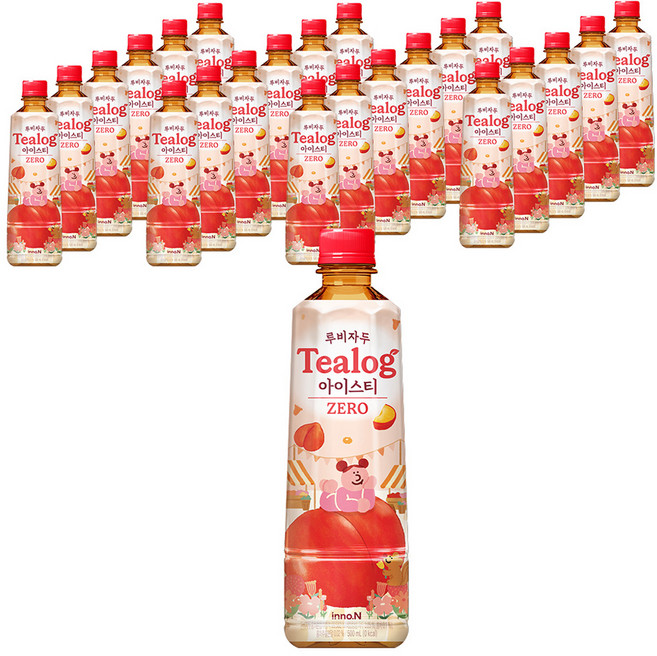 티로그 제로 루비자두 아이스티, 24개, 500ml