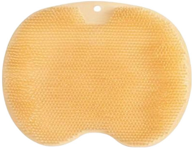 셀리빙 발세척 매트 홈 풋브러쉬, 노란색, 1개, 1개입