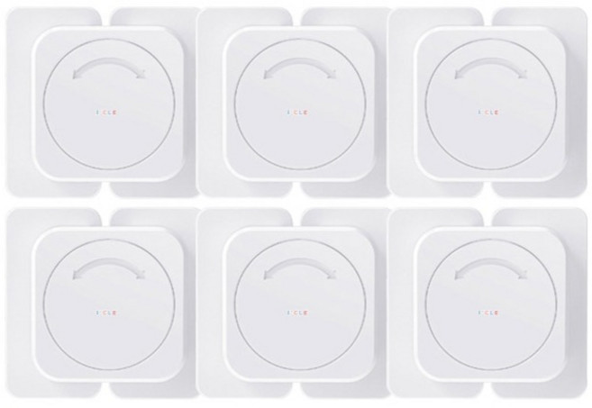 아이끌레 심플 스퀘어 안전잠금 장치 일자형, 화이트, 6개