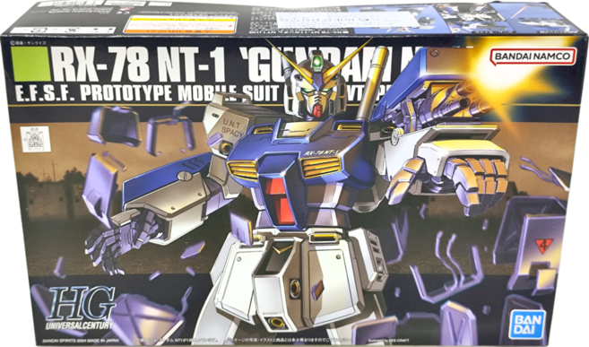 BANDAI 1/144 HGUC 047 RX-78 NT-1 鋼彈NT-1 059158 x 1500, 1盒