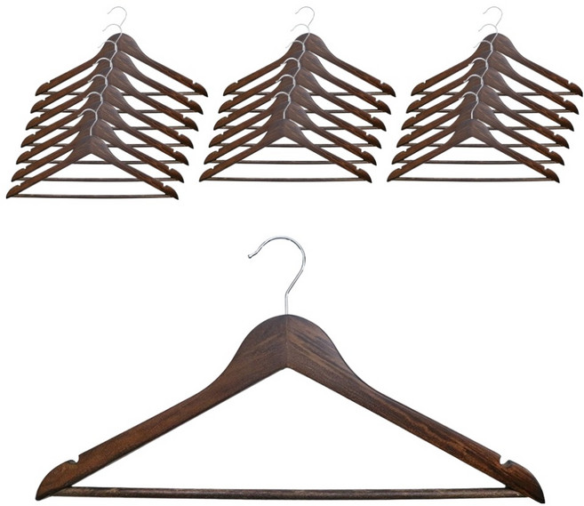 WhiteRabbit 프리미엄 원목 옷걸이, 월넛, 20개