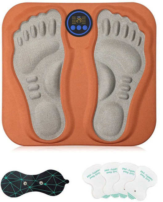 Gaayou 저주파 충전식 발 마사지 매트, BS-1, 오렌지