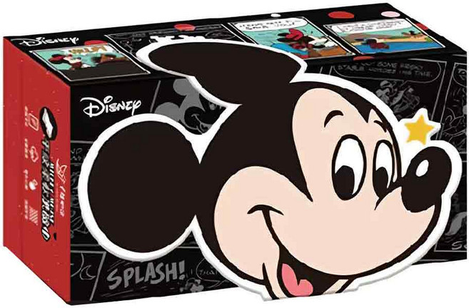 明基健康生活 幸福物語 迪士尼系列平紋洗臉巾 50張, 米奇 白色, 1盒