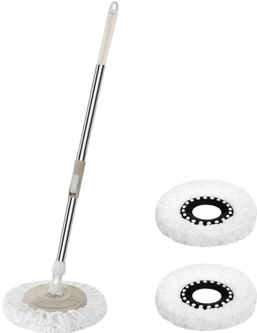 오코로 원형 물걸레 청소 밀대 + 걸레 2p 세트, 1세트