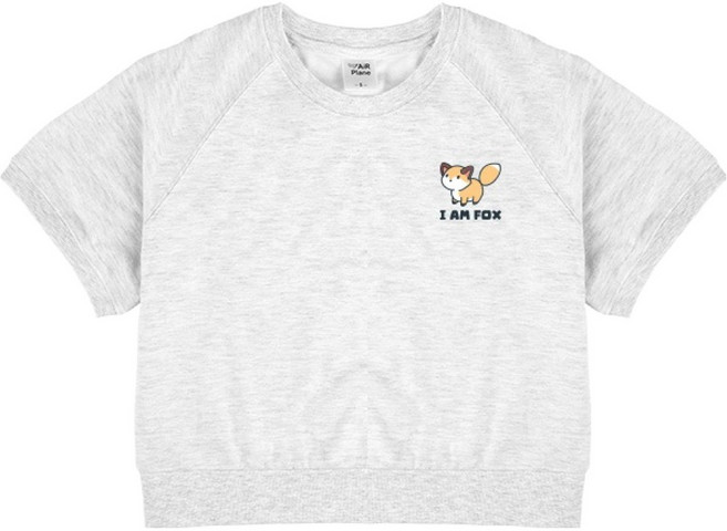 AiR Plane 女款 I AM FOX 短版短袖大學T