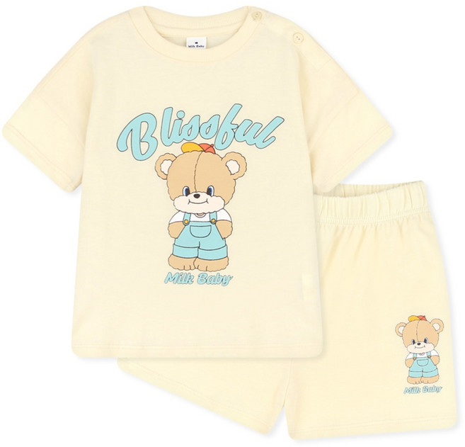 MilkBaby 유아용 베이비베어여름 상하복 세트