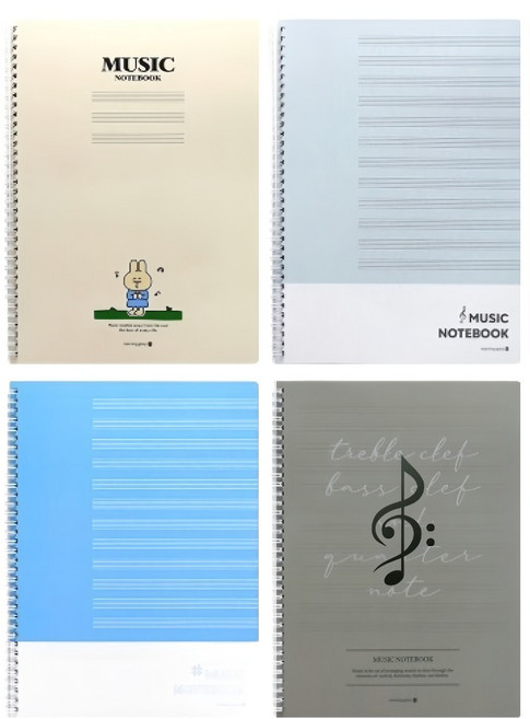 모닝글로리 음악 스프링노트 A4사이즈 오선지, 랜덤발송, 1개