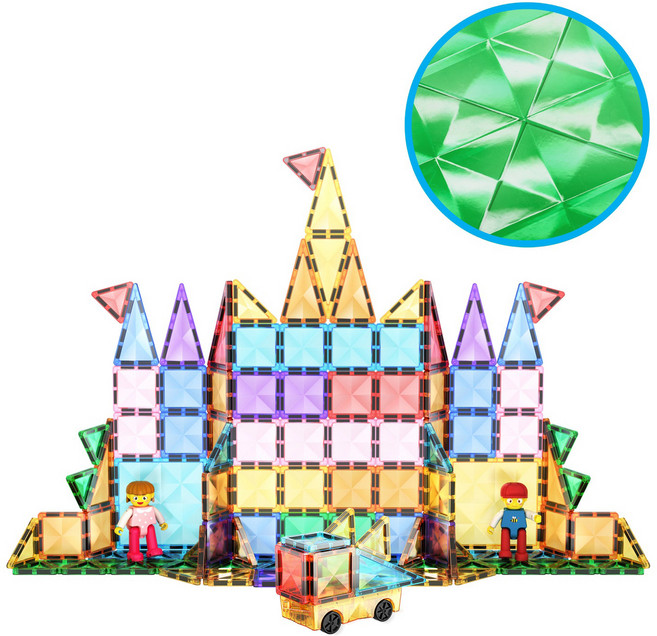 피카소타일즈 미니 마그네틱 자동차 블럭 세트 120p, 혼합색상, 1세트