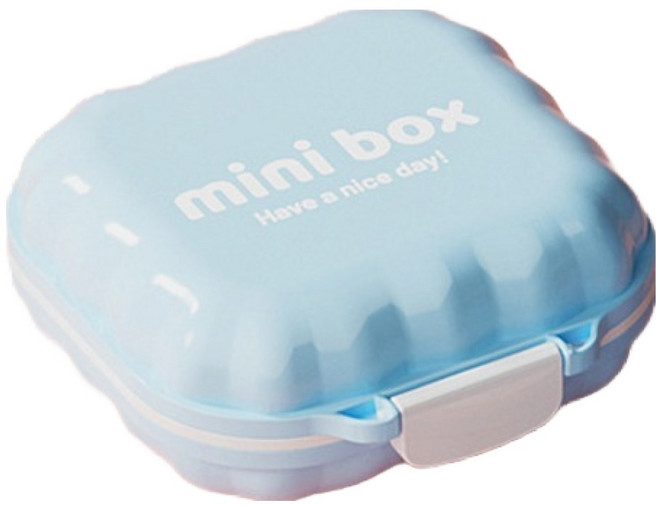 폴라 컬러풀 휴대용 알약 케이스 블루, 1개