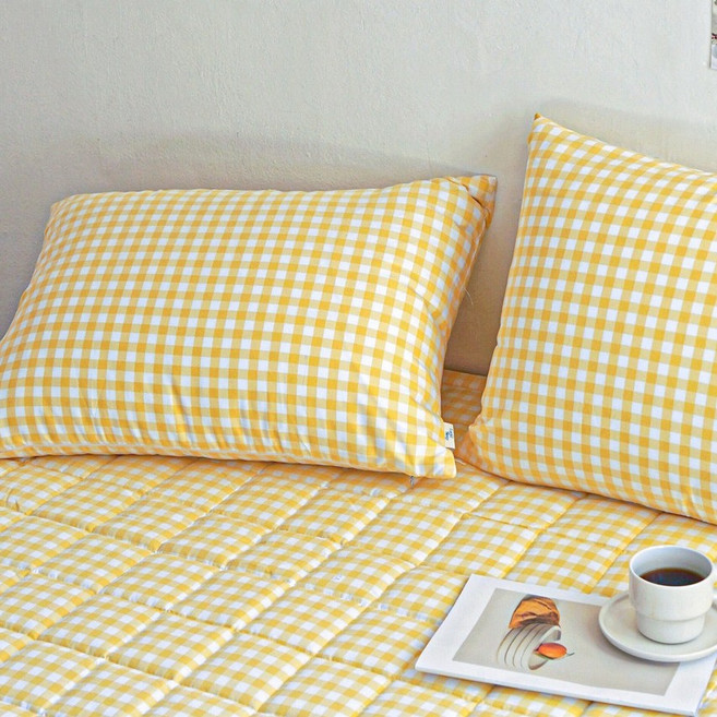 루시드슬립 국내산 부드러운 드림체크 먼지없는 사계절 베개커버