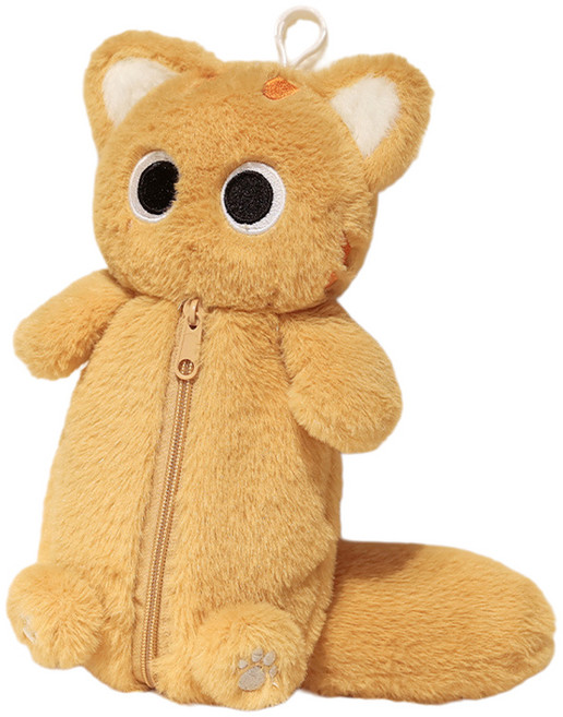 다다랜드 왕눈 고양이 인형 필통, 옐로우, 1개