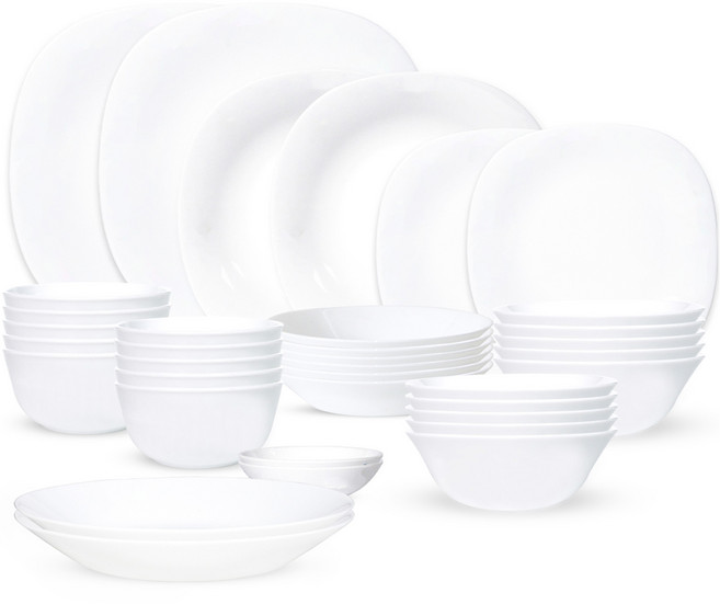 바칠레 10인 식기세트 36p, 리얼화이트, 1세트, 식기 8종