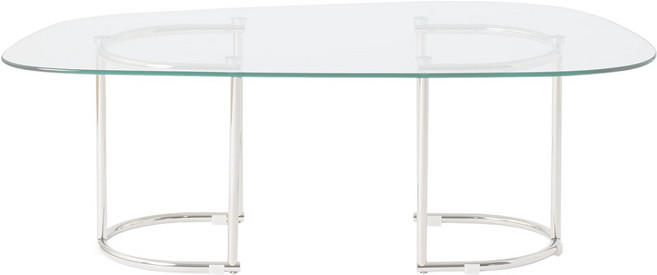 룸앤홈 스프링 유리 테이블 1000, 클리어