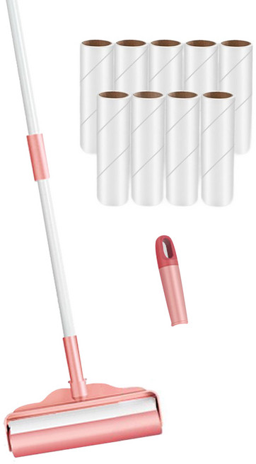 스패로우하우스 길이조절 사선컷팅 테이프 클리너 본품 핑크 + 리필용 10p 세트, 1세트