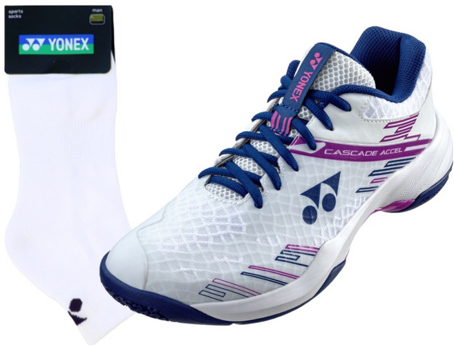 요넥스 캐스케이드 엑셀 와이드 배드민턴화 SHB-CA1WEX + 중목 양말 229SN009M 세트
