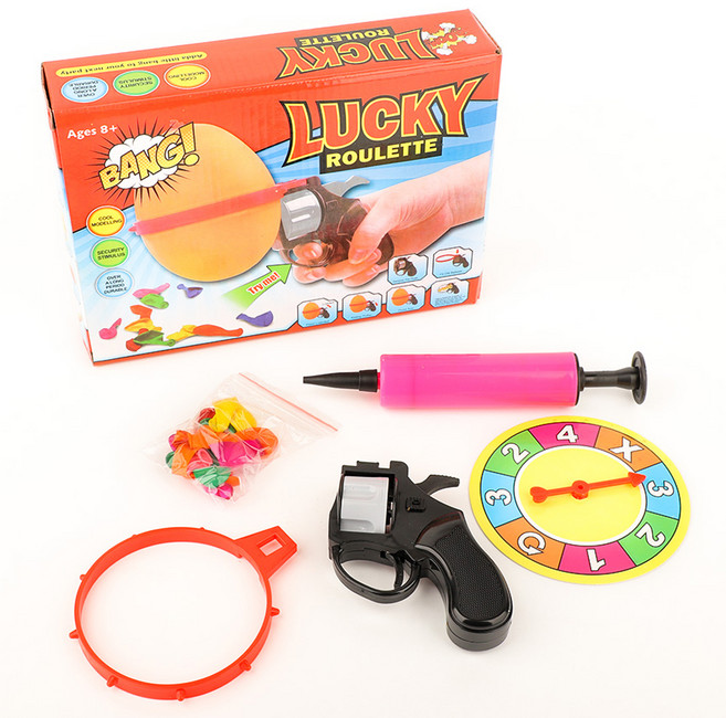러시안 룰렛 벌룬건 파티 게임 세트, 혼합색상, 1세트