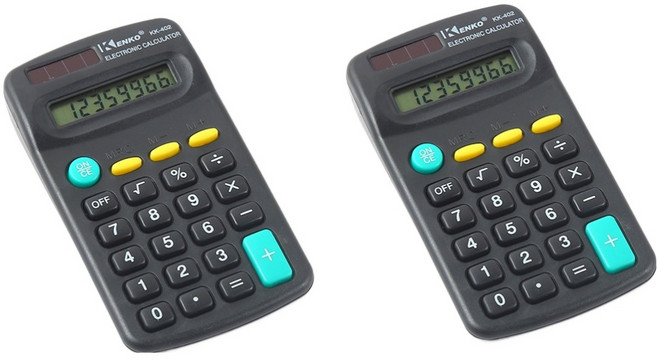 헬씨닷 미니 계산기, 블랙, 2개