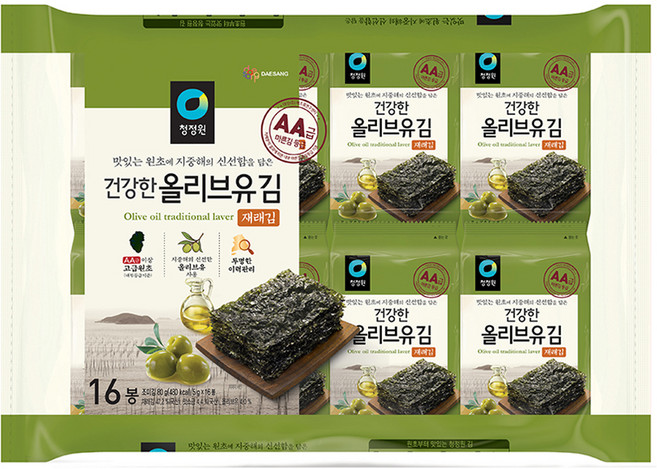 청정원 올리브유재래김, 5g, 16개