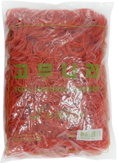 고무나라 고무밴드 1kg 70 x 1.5 mm, 빨강, 1개