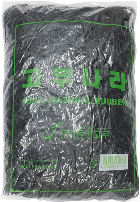 고무나라 고무밴드 1kg 70 x 1.5 mm, 검정, 1개