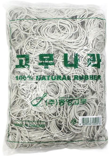 고무나라 고무밴드 1kg 70 x 1.5 mm, 흰색, 1개