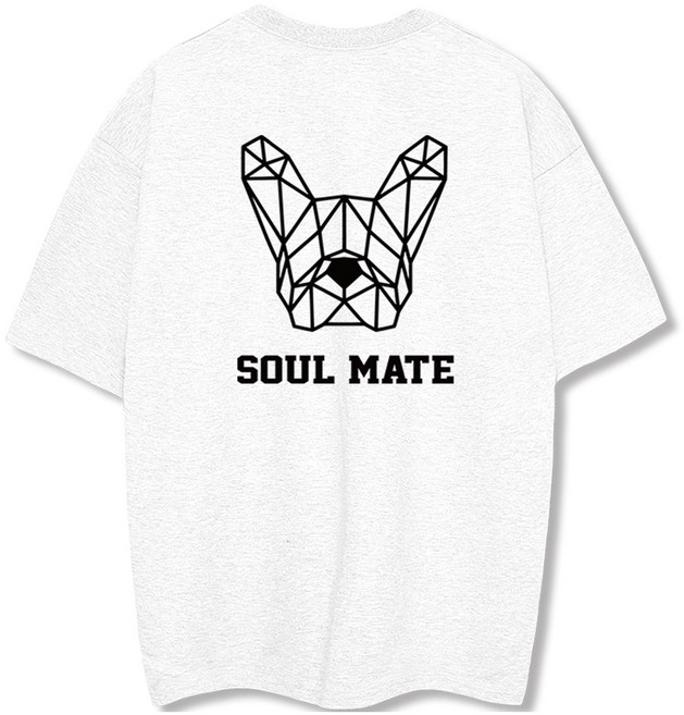 ILLUSO 男女通用 特殊雙面棉 Soulmate 短袖T恤, 麻花白