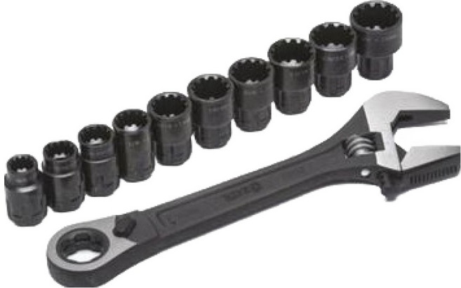 사타 3 in 1 멀티 몽키 스패너 블랙 + 소켓 10종 세트 ST09000