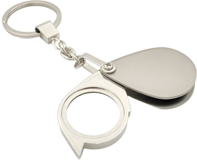 JUSTPICK 휴대용 키링 미니 돋보기, 1개